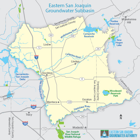 Eastern San Joaquin Groundwater Subbasin Map